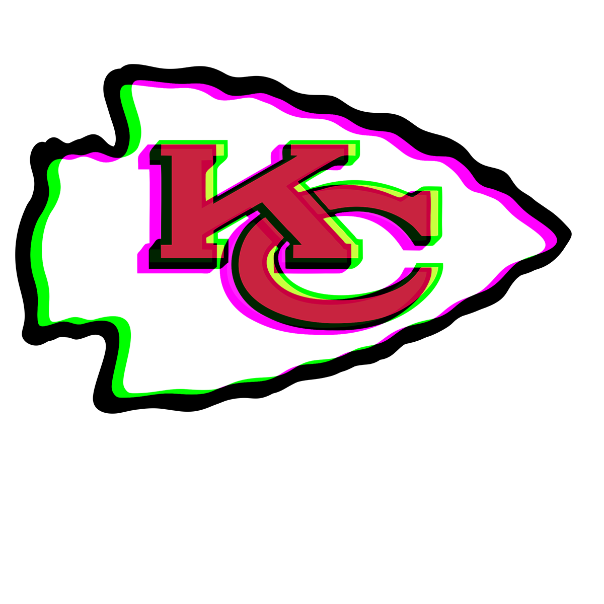 Phantom Kansas City Chiefs logo decal supplier